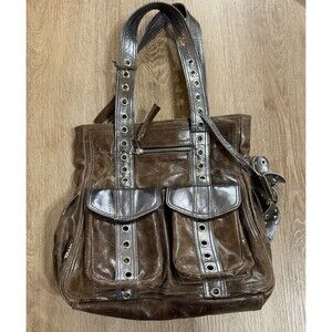 Tano Leather Women's Y2K Shoulder Tote Bag Purse Handbag for Women Metallic